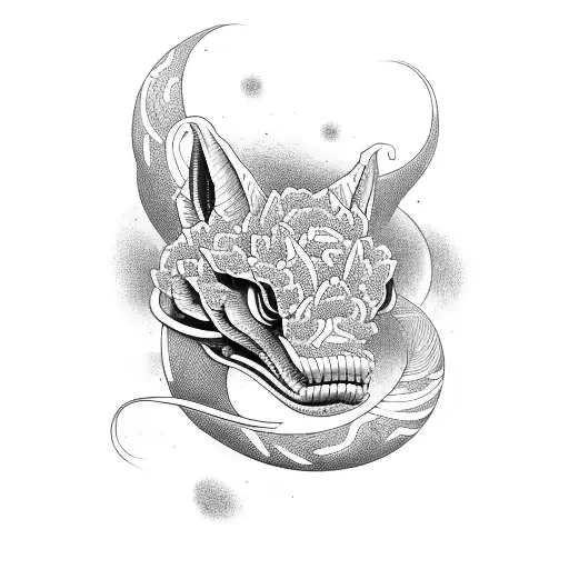 lua,cobra ,rosas tattoo design idea