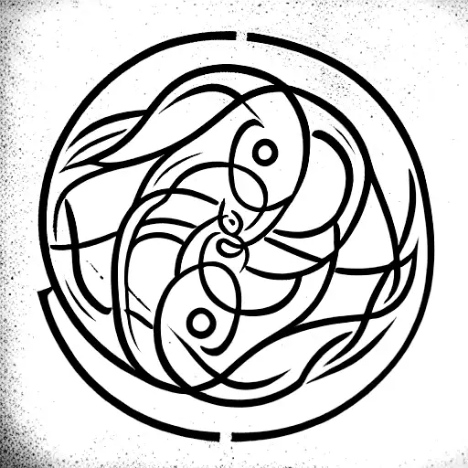 fibonacci sequence with norse symbols tattoo design idea