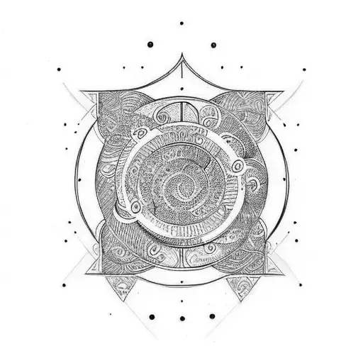 fibonacci sequence with norse symbols tattoo design idea