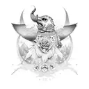 gudaña con carabela tattoo design idea