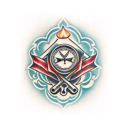 candlestick tattoo design idea