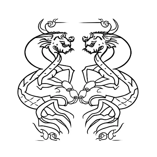 Lion and scorpion  tattoo design idea