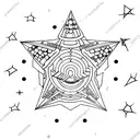 stars in formation of orion's belt in incorporating 1111 tattoo design idea