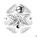 stars in formation of orion's belt in incorporating 1111 tattoo design idea