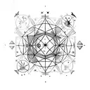 stars in formation of orion's belt in incorporating 1111 tattoo design idea