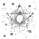 stars in formation of orion's belt in incorporating 1111 tattoo design idea