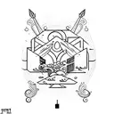  1111 tattoo design idea