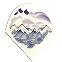 mountains bridge engineer  tattoo design idea