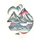 mountains bridge engineer  tattoo design idea