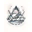 mountains bridge engineer  tattoo design idea