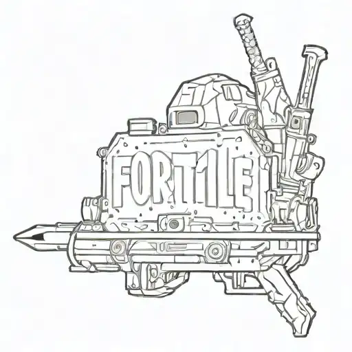 fortnite logo tattoo design idea