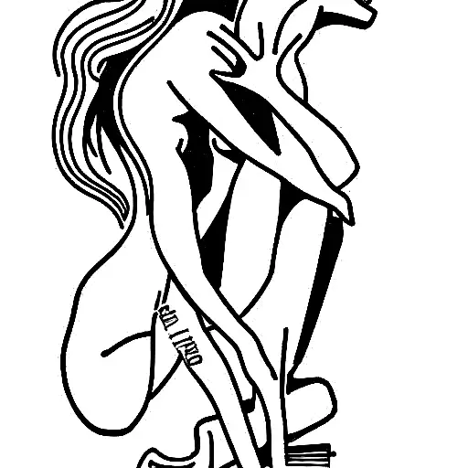 centaur woman with motorcycle legs tattoo design idea