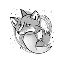 funny fox tattoo design idea