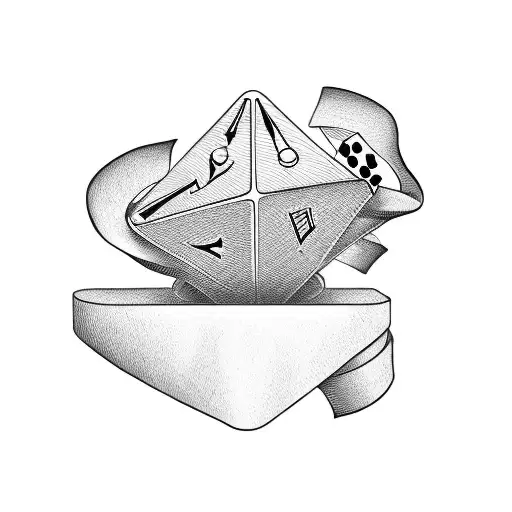 playing cards and dice  tattoo design idea
