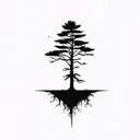 cypress tree  tattoo design idea