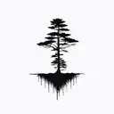 cypress tree  tattoo design idea