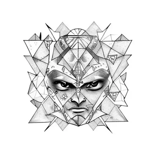 2 face about gemini tattoo design idea