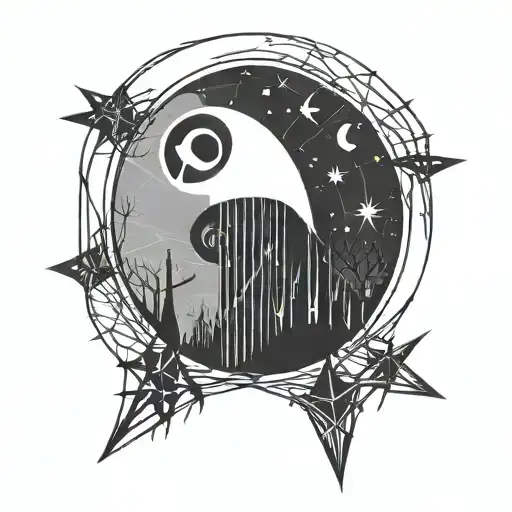 Nightmare before christmas simple tattoo tattoo design idea