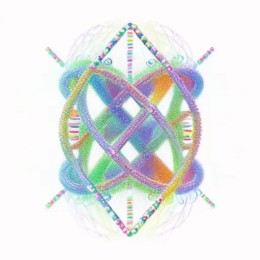 A DNA double helix made of music notes and dollar signs tattoo design idea