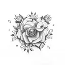 text with Undertale flowers tattoo design idea
