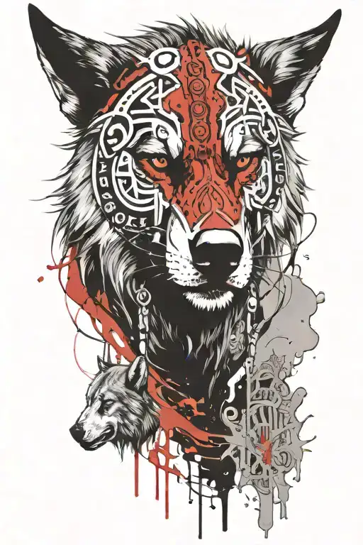 family Viking Wolf Protector 02.02.2013 tattoo design idea