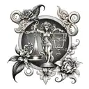 Libra and Taurus tattoo design idea