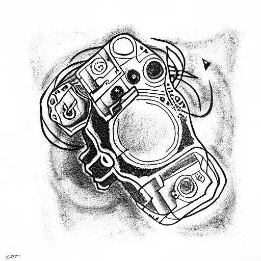camera, taurus, boy tattoo design idea