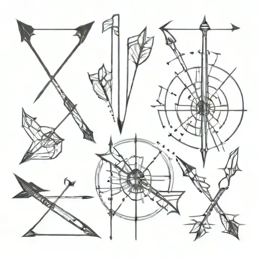 dart arrows tattoo design idea