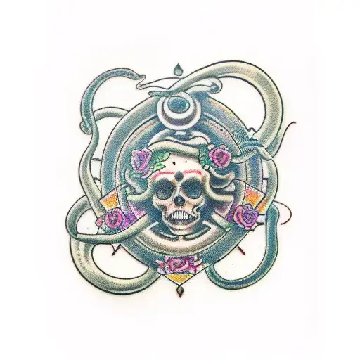 Subtle medusa tattoo design idea