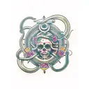 Subtle medusa tattoo design idea