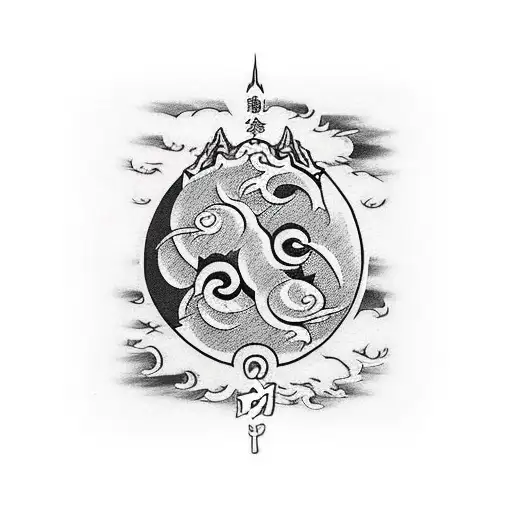 A dragonball-themed sleeve tattoo in a traditional style tattoo design idea