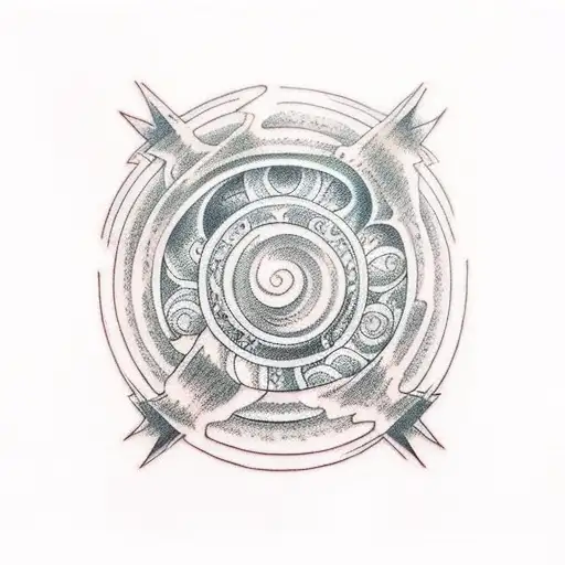 A dragonball-themed sleeve tattoo in a traditional style tattoo design idea