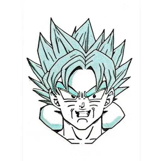 goku,vegeta,anime tattoo design idea