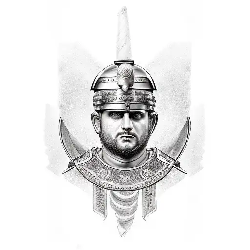 Epic Roman Centurion   tattoo design idea