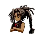 dark skin boy with dreadlocks  tattoo design idea