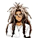 dark skin boy with dreadlocks  tattoo design idea