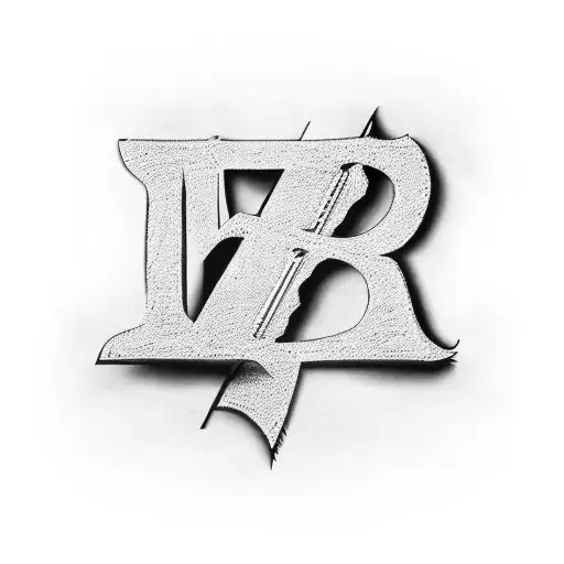 Letters K P N for calf tattoo design idea