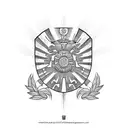 paraguayan guarani symbol on the arm tattoo design idea