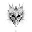 phantom of the Opera mask tattoo design idea