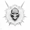 phantom of the Opera mask tattoo design idea