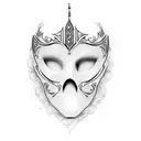 phantom of the Opera mask tattoo design idea