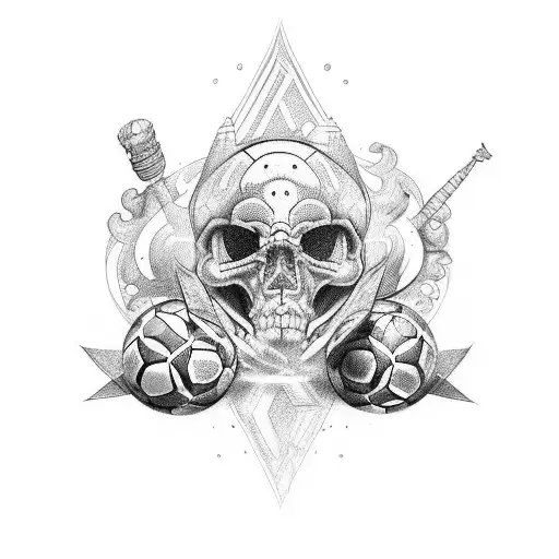 uma tatuagem que envolva musica, futebol, familia e favela tattoo design idea