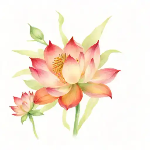 lotus flowers, dragons, spider lilies tattoo design idea