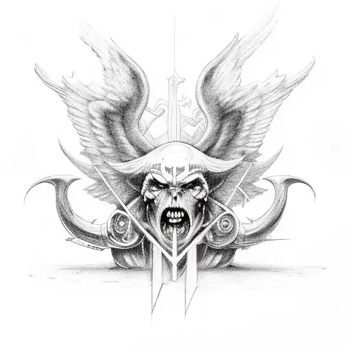 tattoo drawings of angels and demons