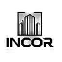 a logo for incor, using construction tools for the name, making the buildings look realistic tattoo design idea