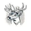 deer head  tattoo design idea