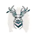 deer head  tattoo design idea