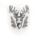 deer head  tattoo design idea
