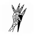 skeleton hand holding 5 cards tattoo design idea