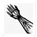 skeleton hand holding 5 cards tattoo design idea
